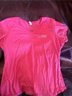 District Hot Pink V-Neck Tee